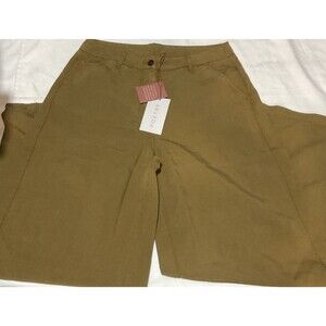 ➿ POETRY women's wide leg olive brown pants Size 10